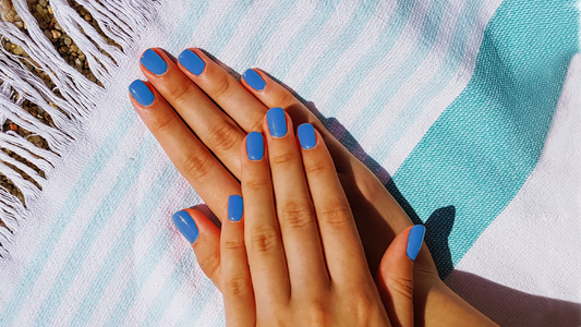 Cool Blue Summer Nails