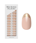 Golden Tips Press On Nails Short Round