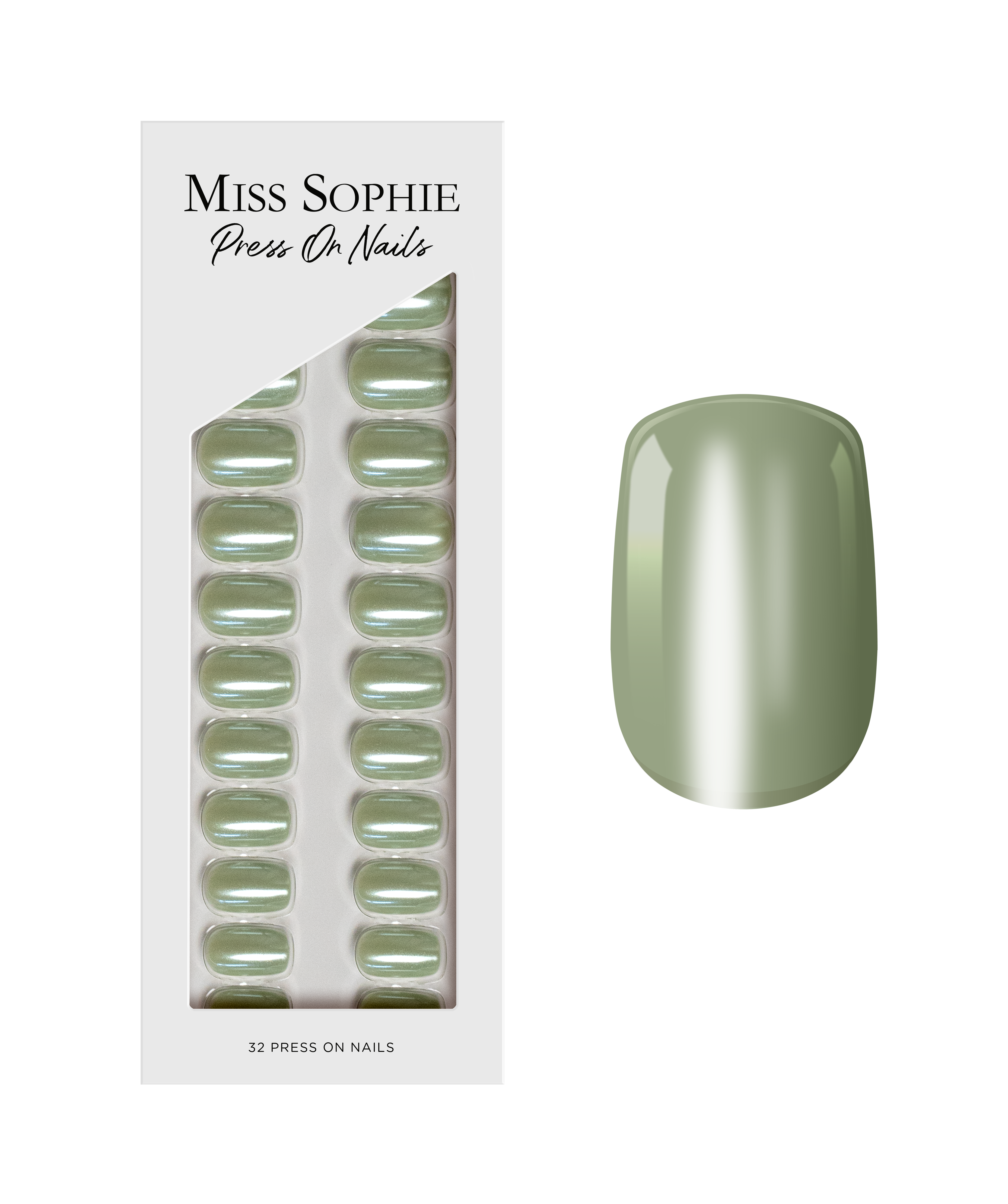 Matcha Chic Press On Nails Short Square