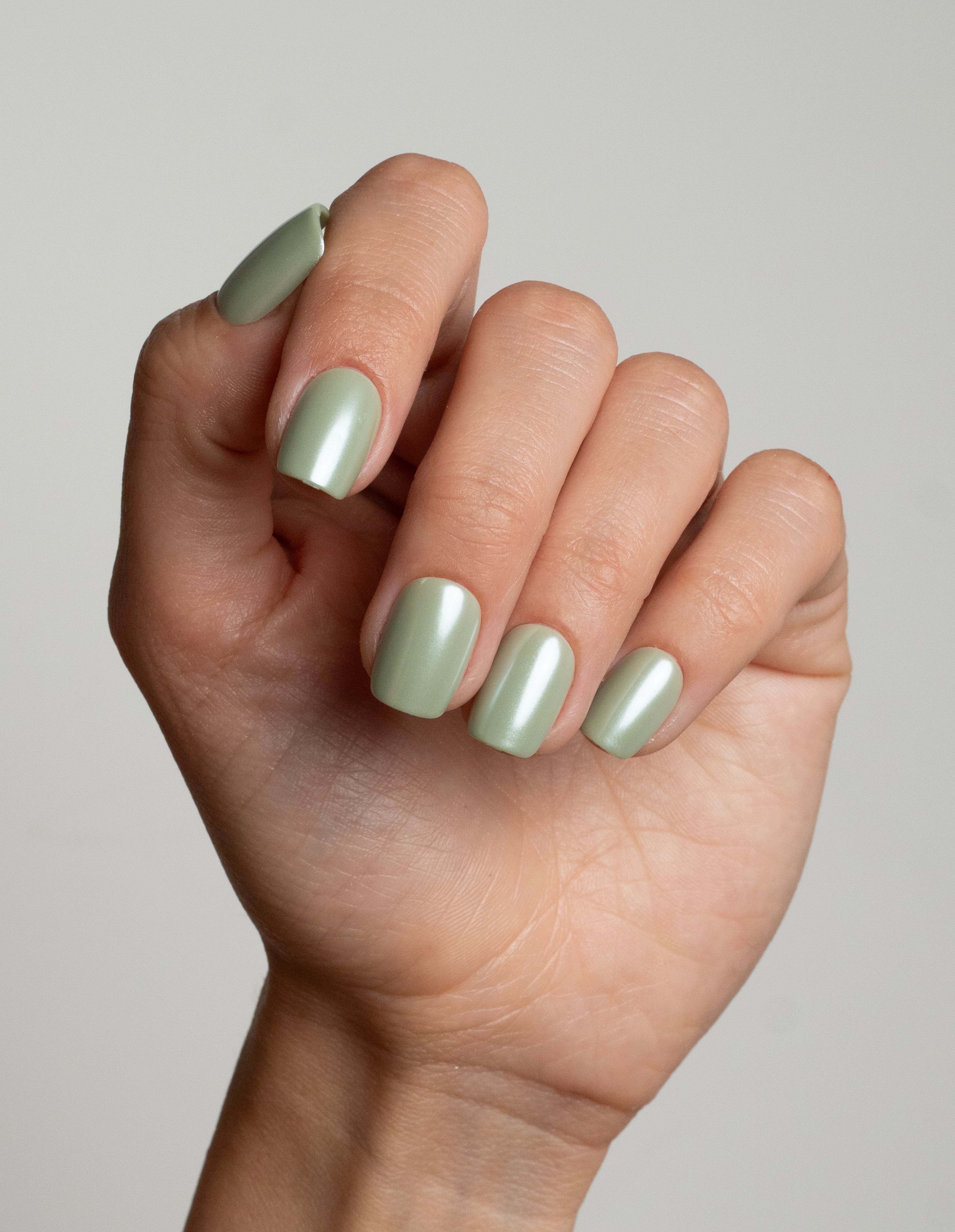 Matcha Chic Press On Nails Short Square