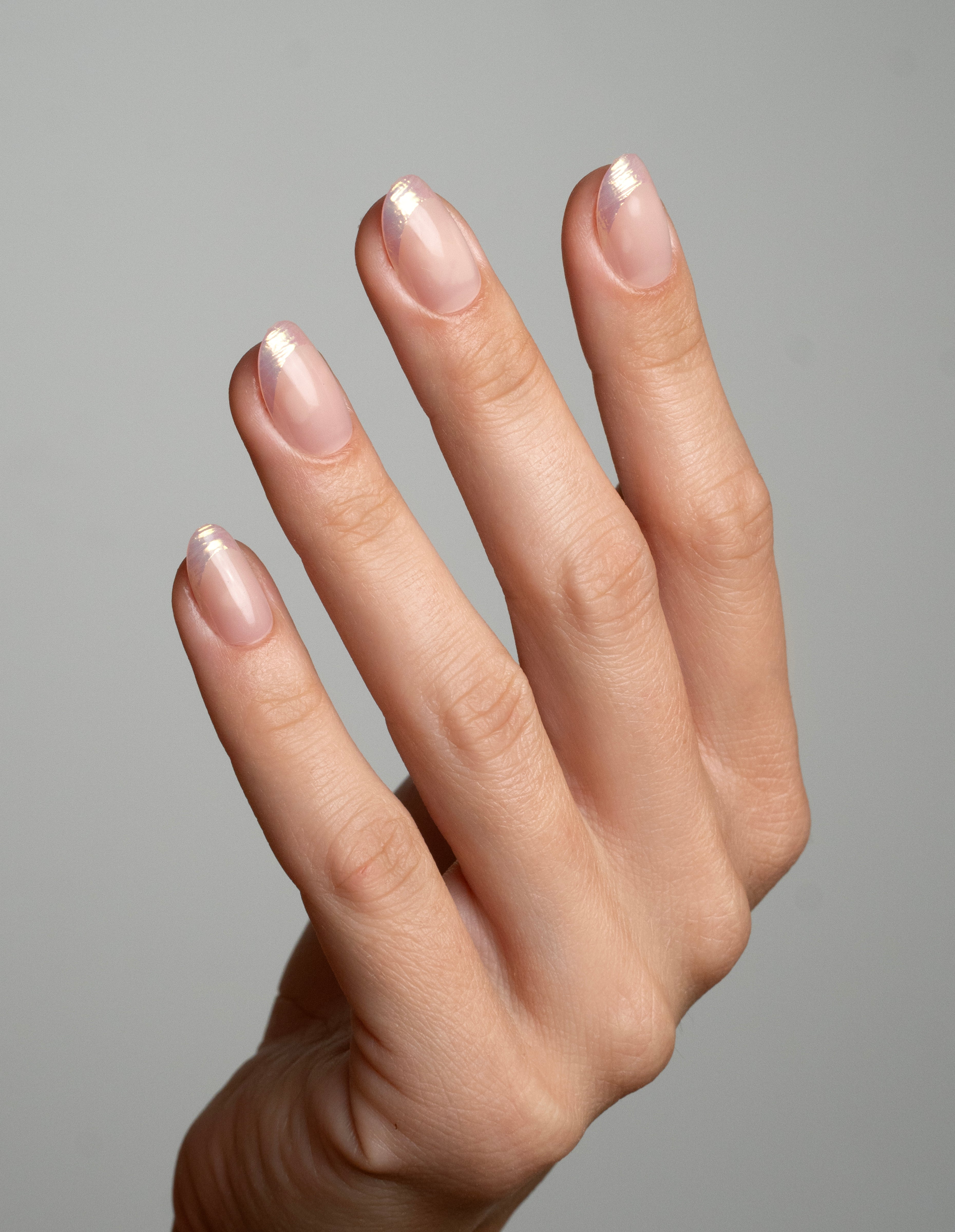 Golden Tips Press On Nails Short Round
