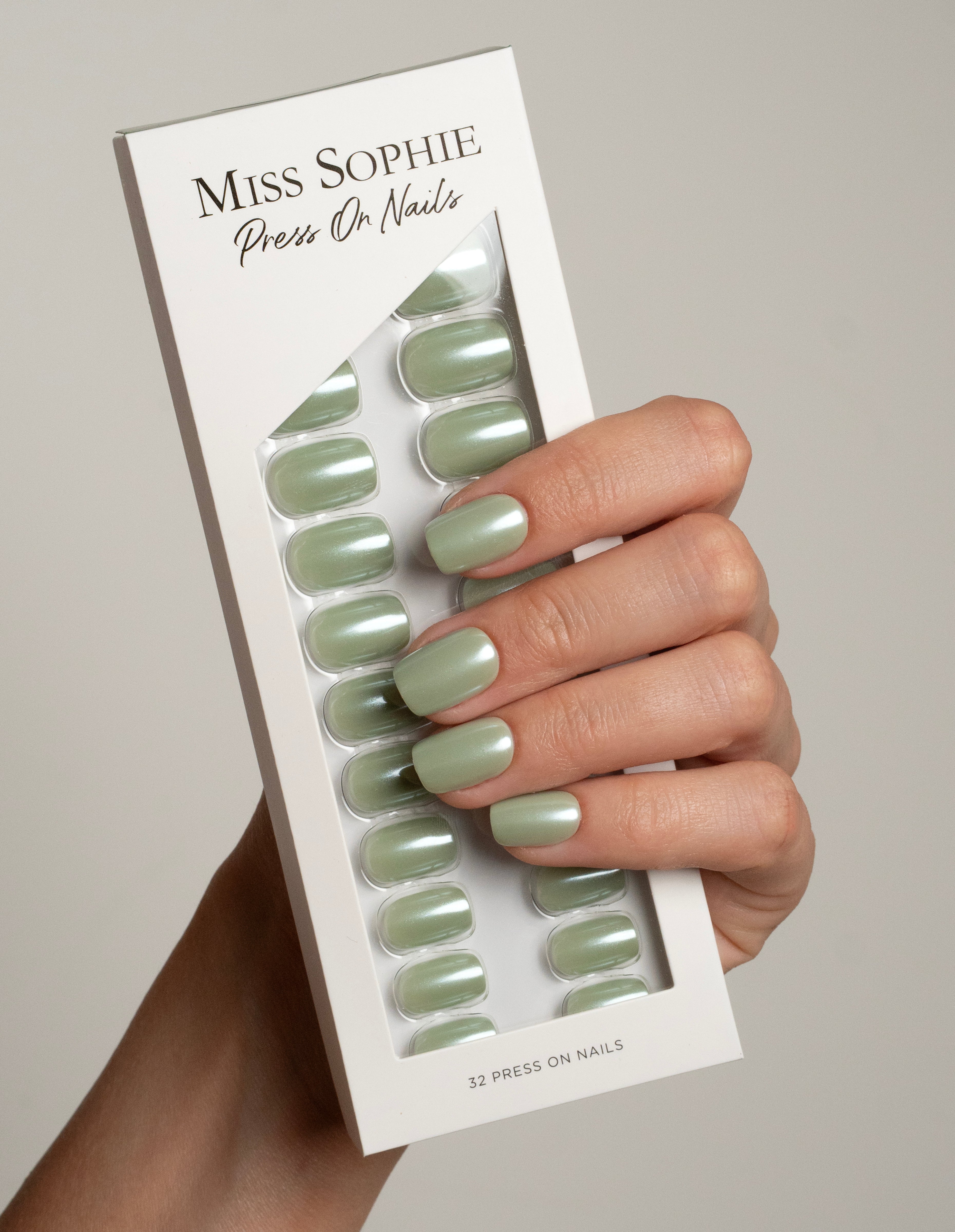 Matcha Chic Press On Nails Short Square
