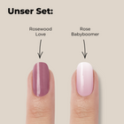 2er UV Gel Wrap Set / Rosewood Love UV & Rose Babyboomer UV