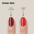 2er UV Gel Wrap Set / Paris Je T'aime UV & Lipstick Red UV