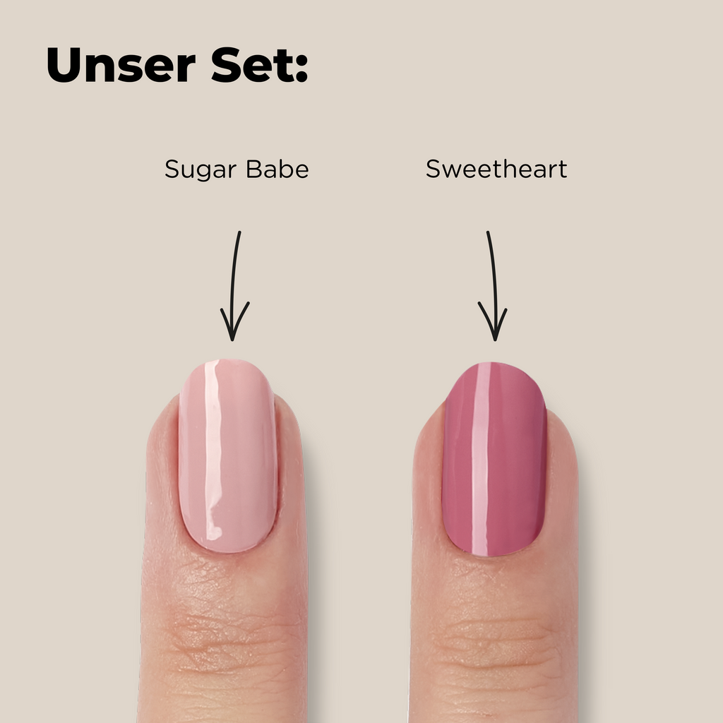 2er UV Gel Wrap Set / Sugar Babe UV & Sweetheart UV