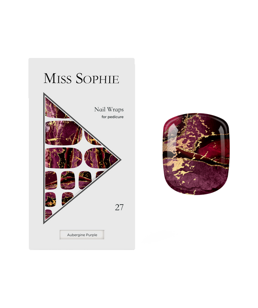 Aubergine Purple Pedicure