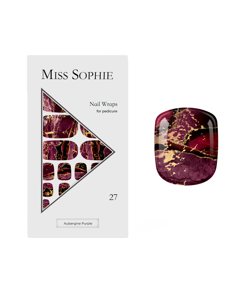 Aubergine Purple Pedicure