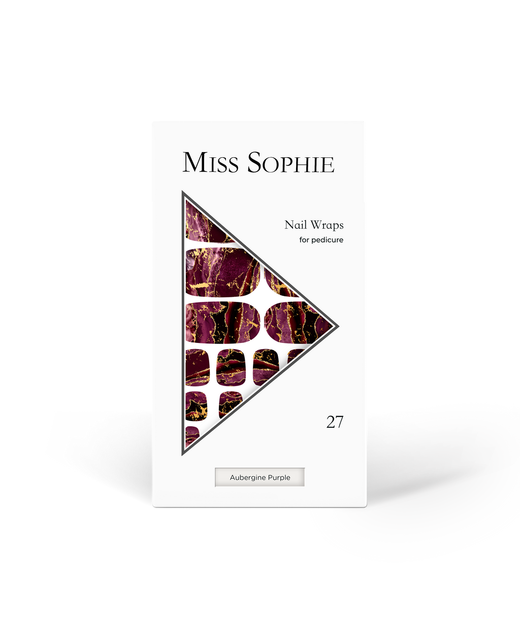 Aubergine Purple Pedicure