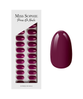 Berry Press On Nails Short Round