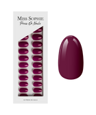 Berry Press On Nails Short Round