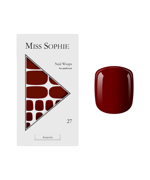 Burgundy Pedicure
