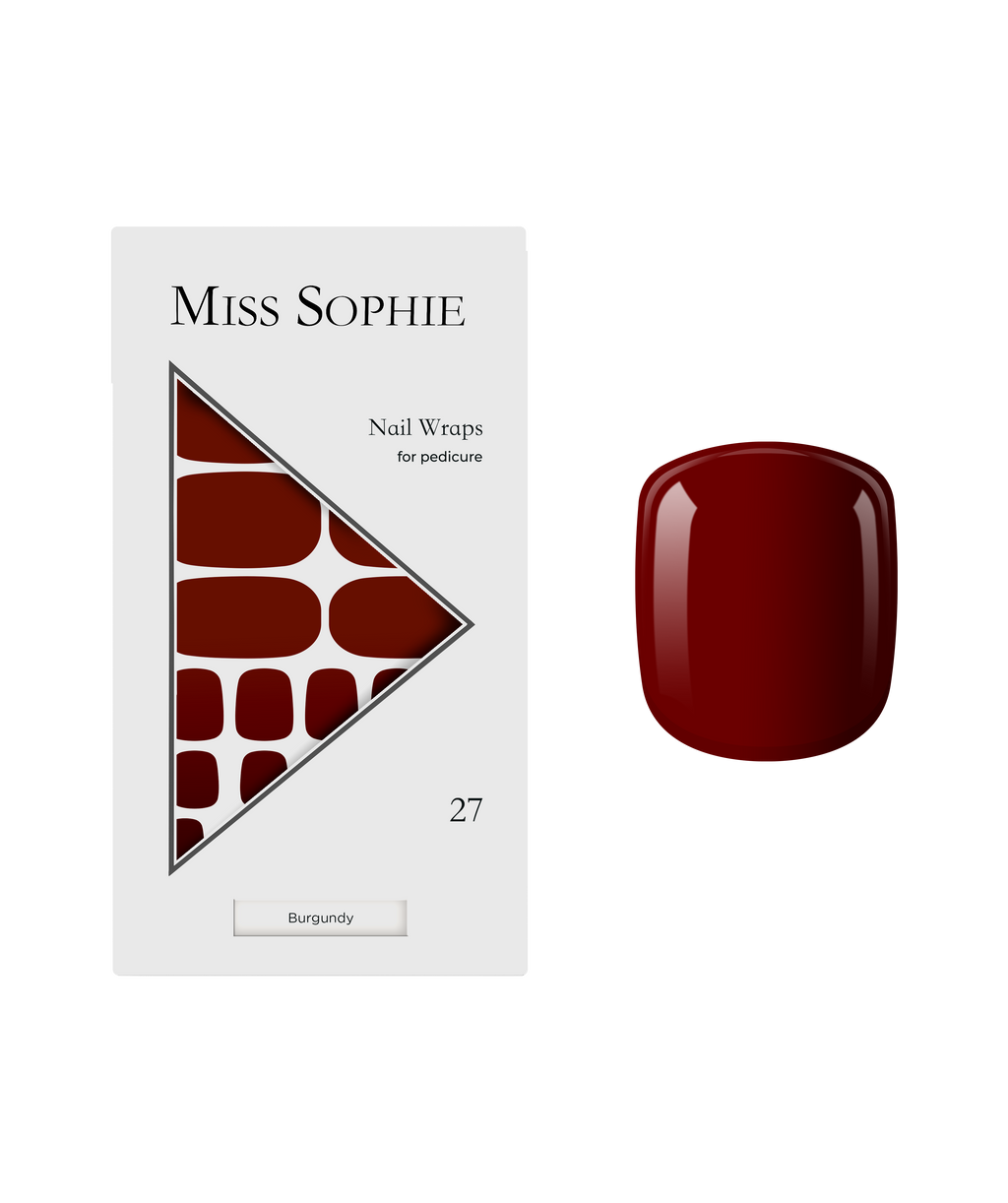 Burgundy Pedicure