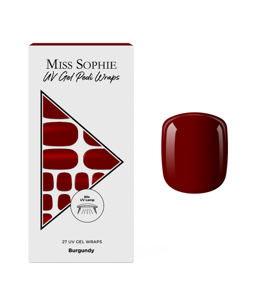 Burgundy UV Pedicure