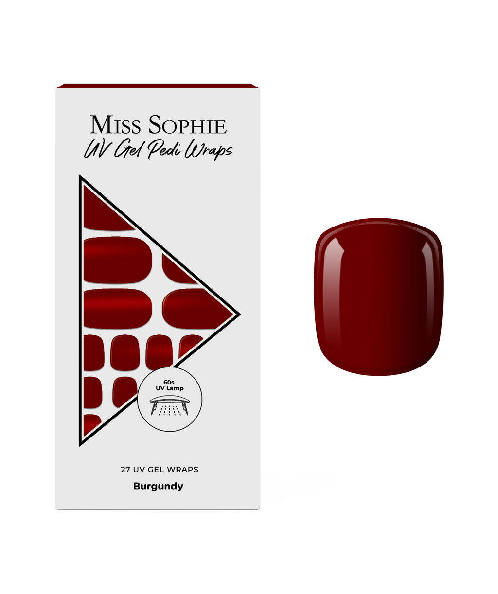 Burgundy UV Pedicure