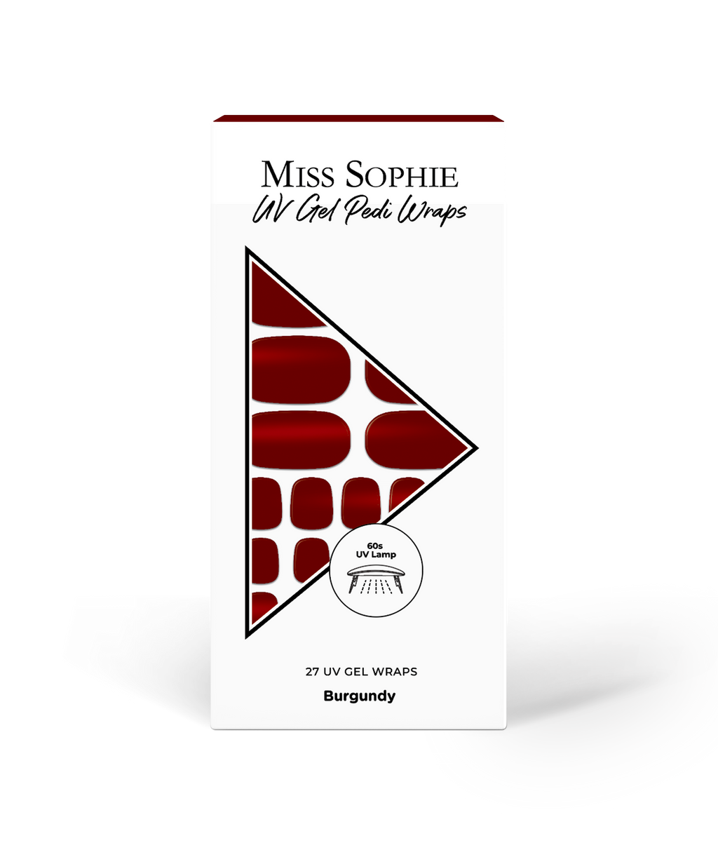 Burgundy UV Pedicure