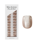 Champagne Cat Eye Press On Nails Extra Short Square