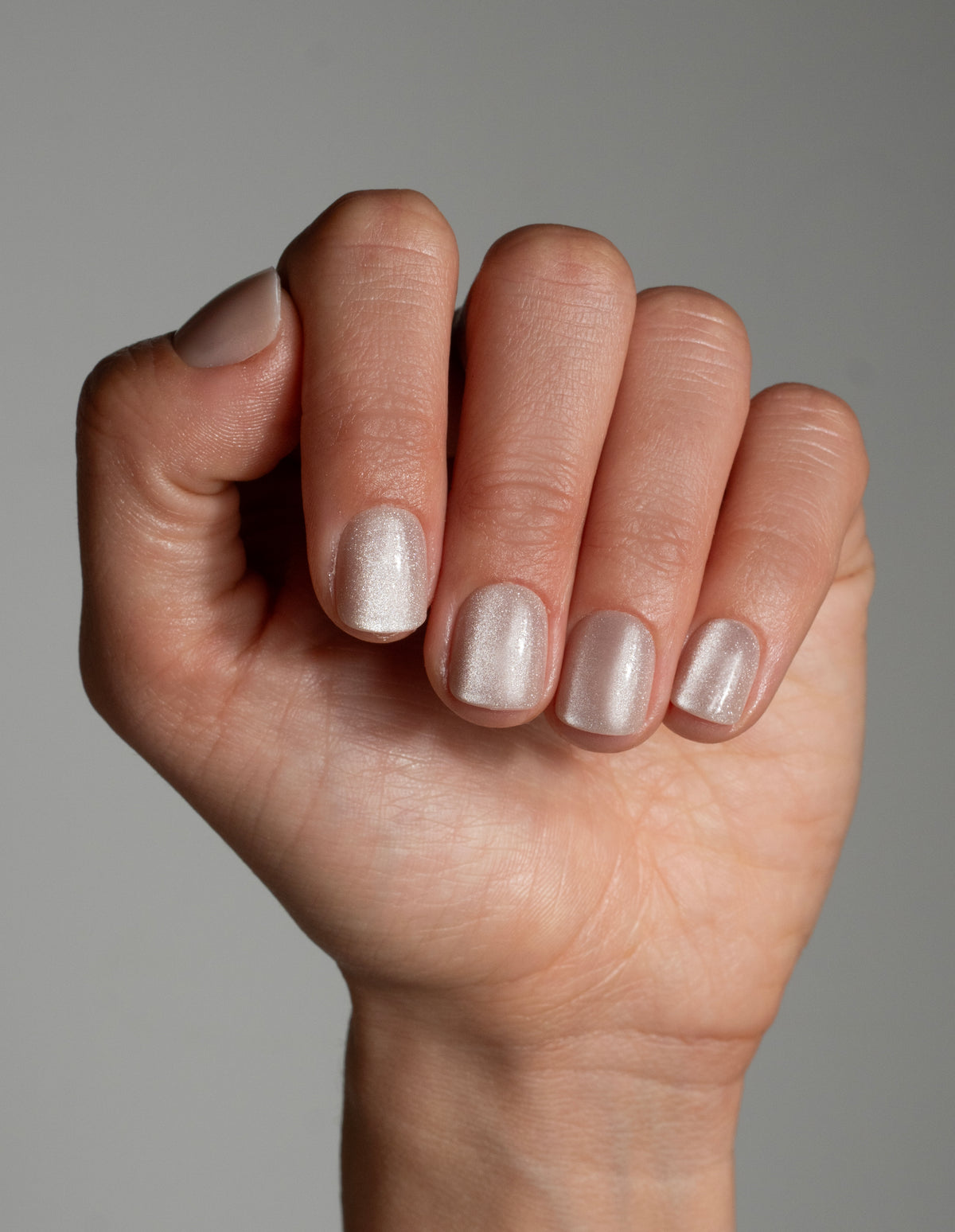 Champagne Cat Eye Press On Nails Extra Short Square