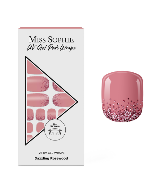 Dazzling Rosewood UV Pedicure