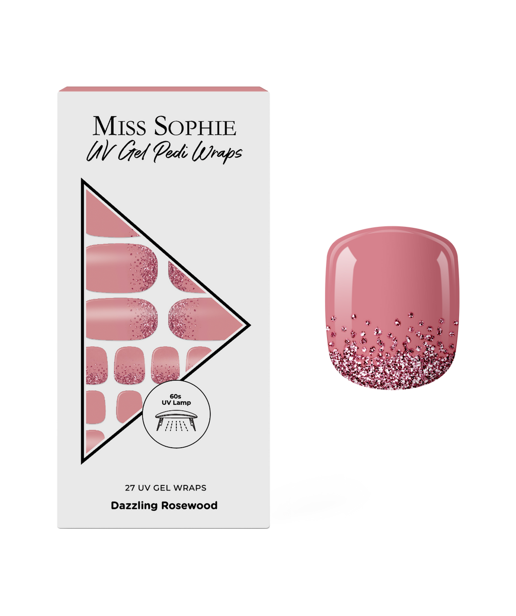 Dazzling Rosewood UV Pedicure
