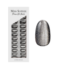 Diamond Cat Eye Press On Nails Short Round