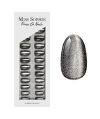 Diamond Cat Eye Press On Nails Short Round