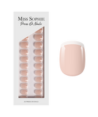 French Tips Press On Nails Extra Short Square