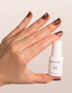 Glazed Cocoa Press On Nails Short Square