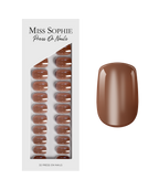 Glazed Cocoa Press On Nails Short Square