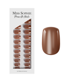 Glazed Cocoa Press On Nails Short Square