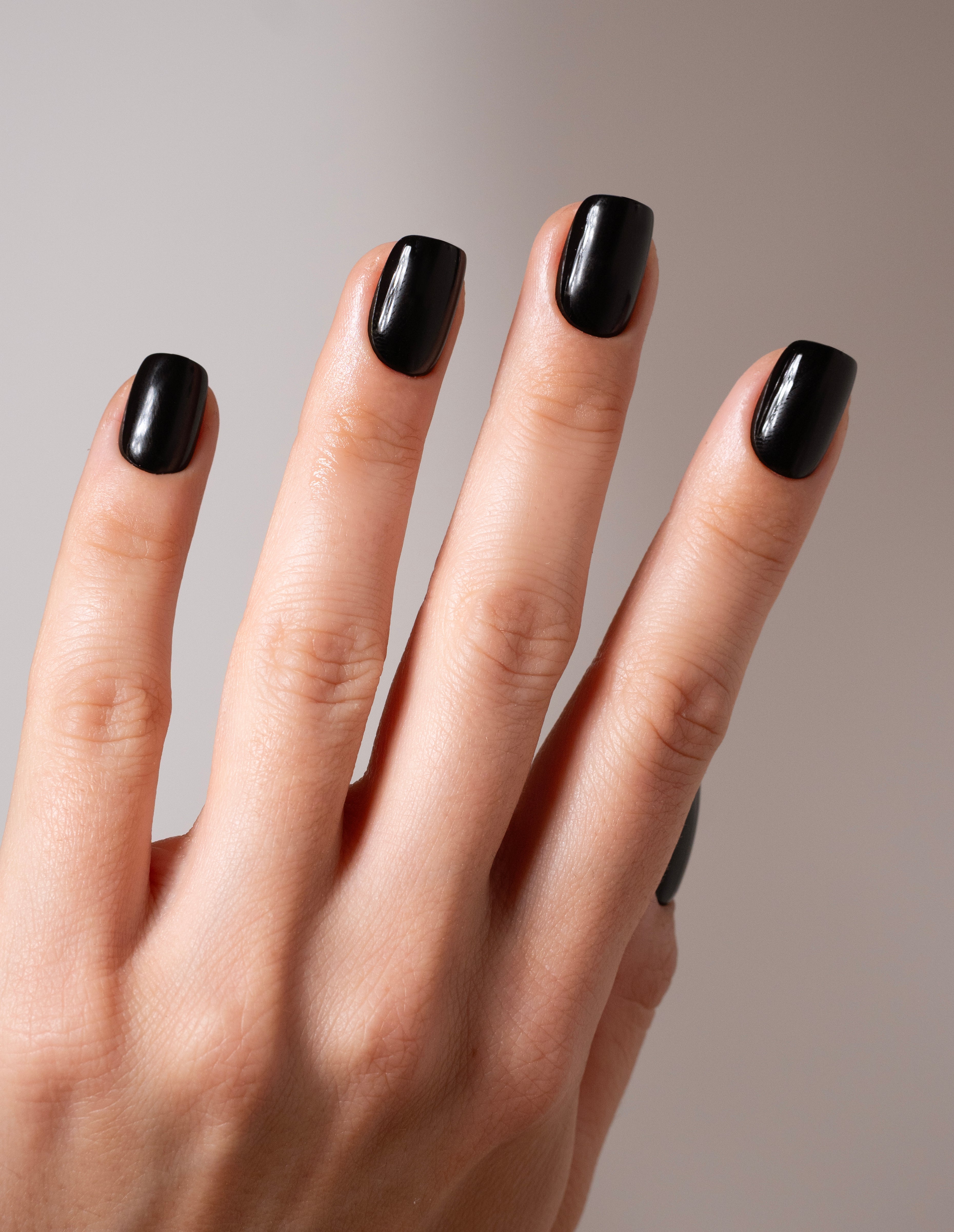 Black Velvet Press On Nails Short Square
