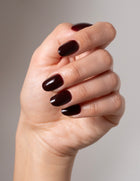Burgundy Press On Nails Short Round