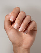 French Tips Press On Nails Extra Short Square