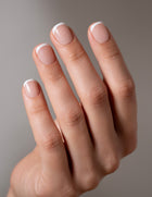 French Tips Press On Nails Extra Short Square