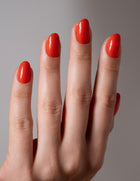 Lipstick Red Press On Nails Short Round