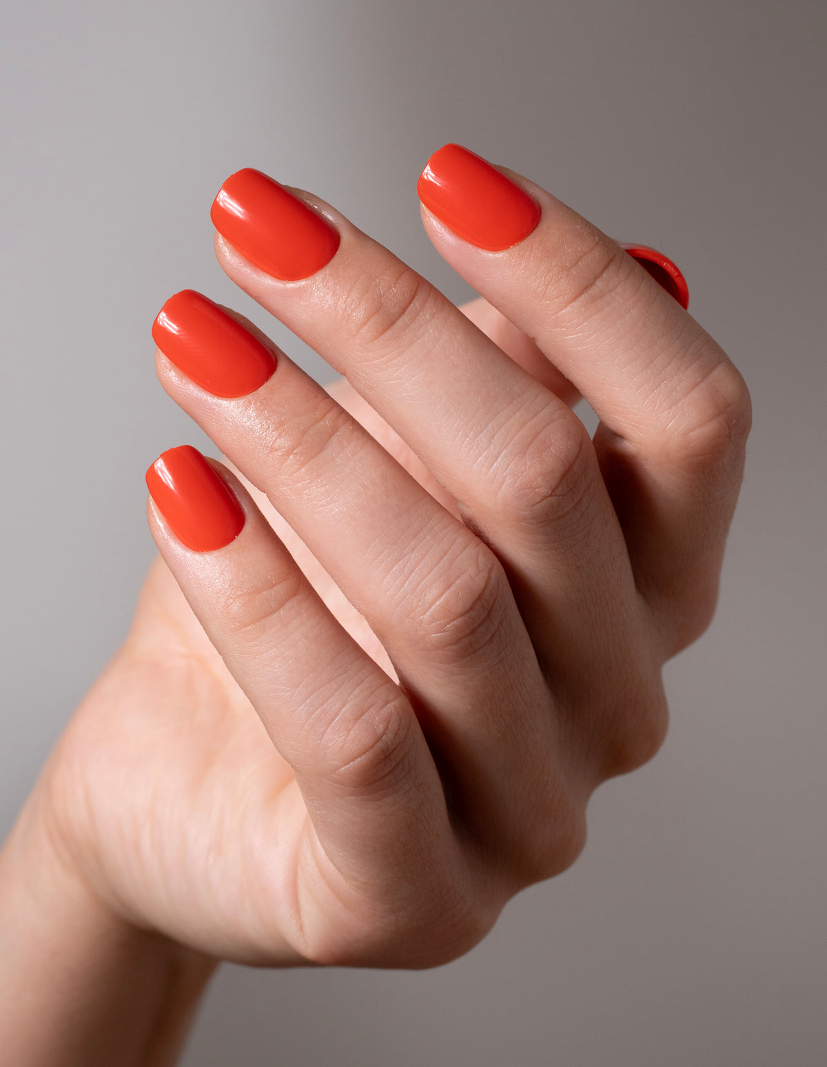 Lipstick Red Press On Nails Short Square