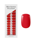Lipstick Red Press On Nails Short Square