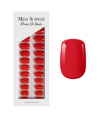 Lipstick Red Press On Nails Short Square