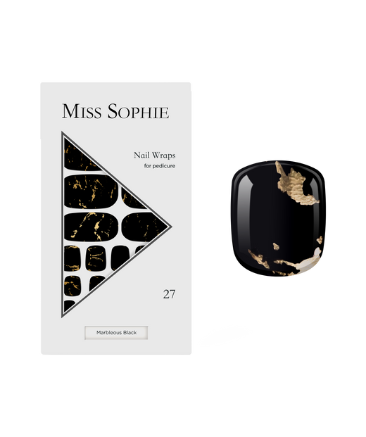 Marbleous Black Pedicure