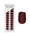 Matte Maroon Press On Nails Short Square