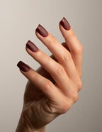 Matte Maroon Press On Nails Short Square