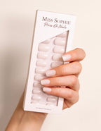 Milky White Press On Nails Short Square