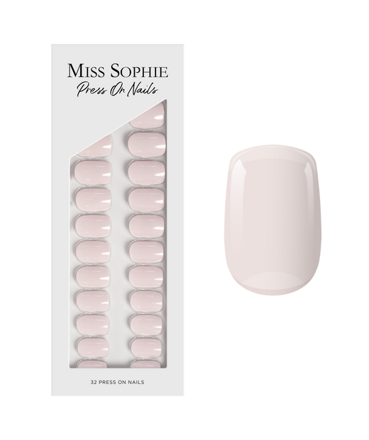 Milky White Press On Nails Short Square