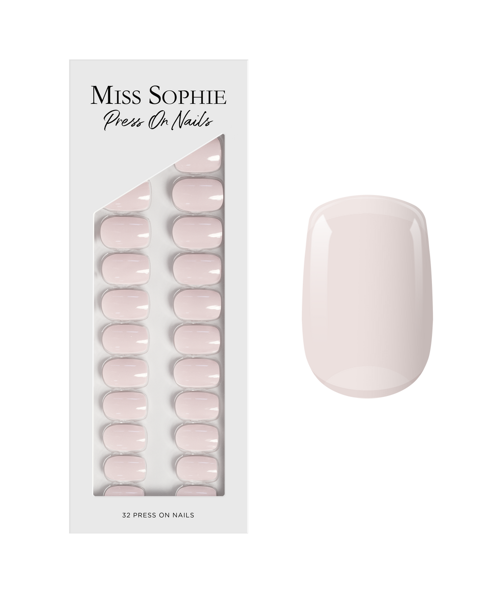 Milky White Press On Nails Short Square