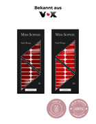 2er Nail Wrap Set / Paris Je T'aime & Lipstick Red
