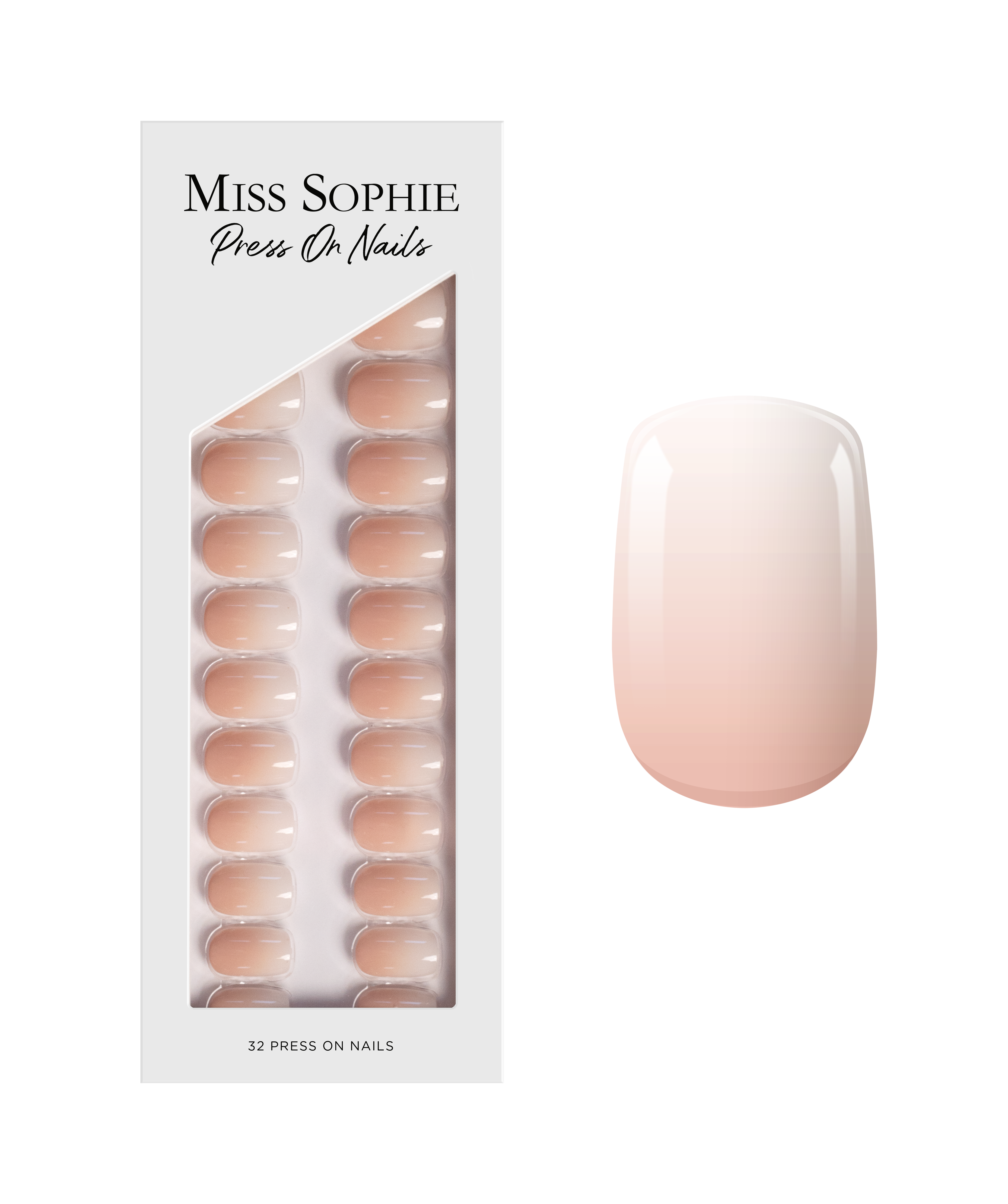 Nude Babyboomer Press On Nails Short Square