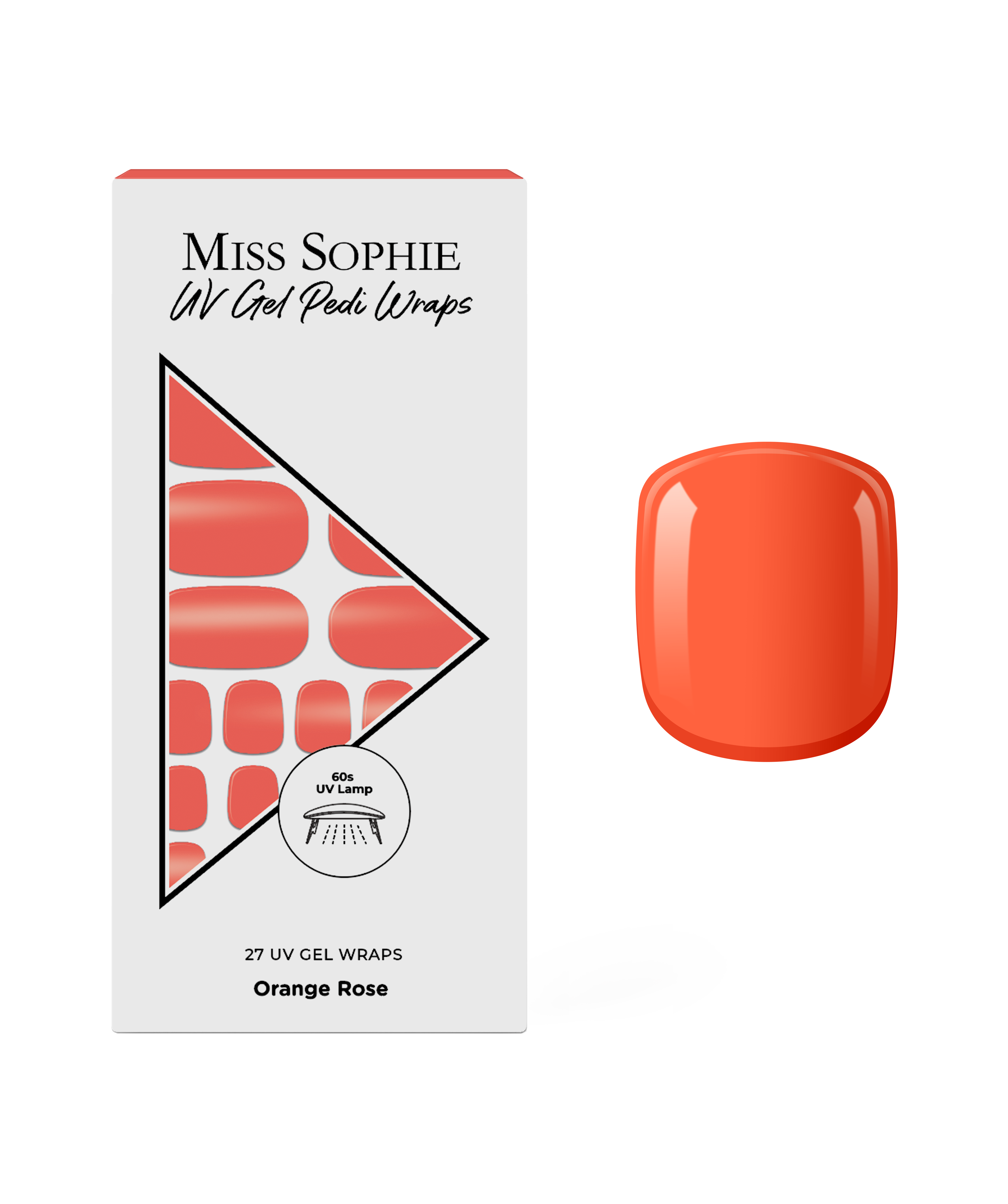 Orange Rose UV Pedicure