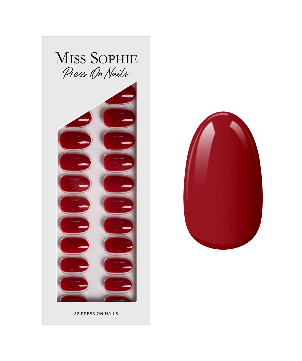 Paris Je T'aime Press On Nails Short Round