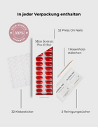 French Tips Press On Nails Medium Round