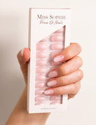 Rose Babyboomer Press On Nails Short Round