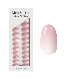 Rose Babyboomer Press On Nails Short Round